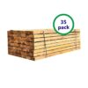 Pack de 35 mini traverses de bois en chêne (non traité) | L: 2,4 m