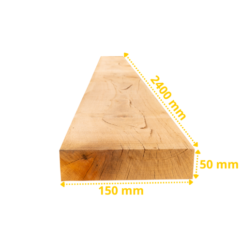 Paquet de 100 x Planches de Chêne – 2400 x 150 x 50 mm – Image 2